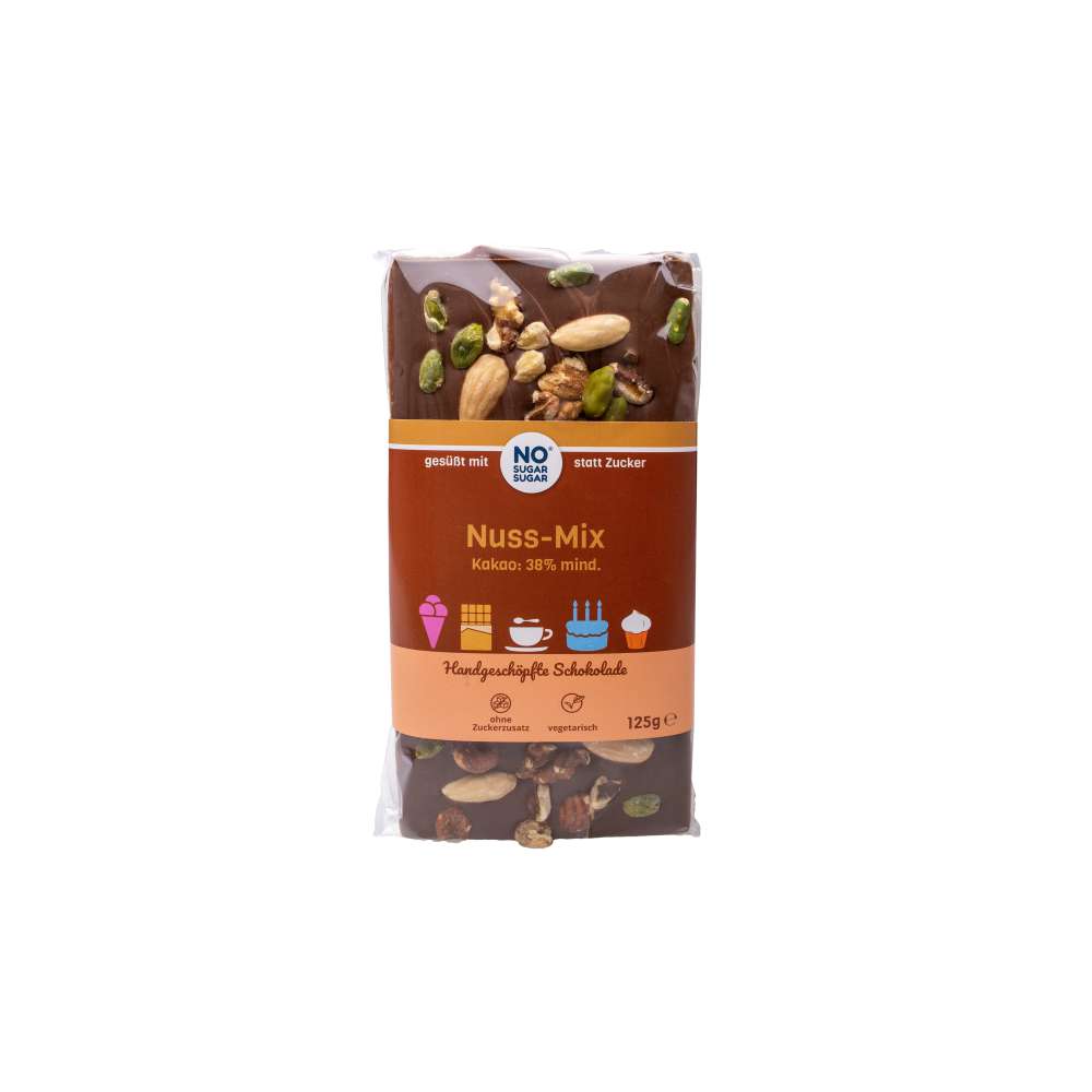 Produktabbildung No Sugar Tafelschokolade Nuss-Mix