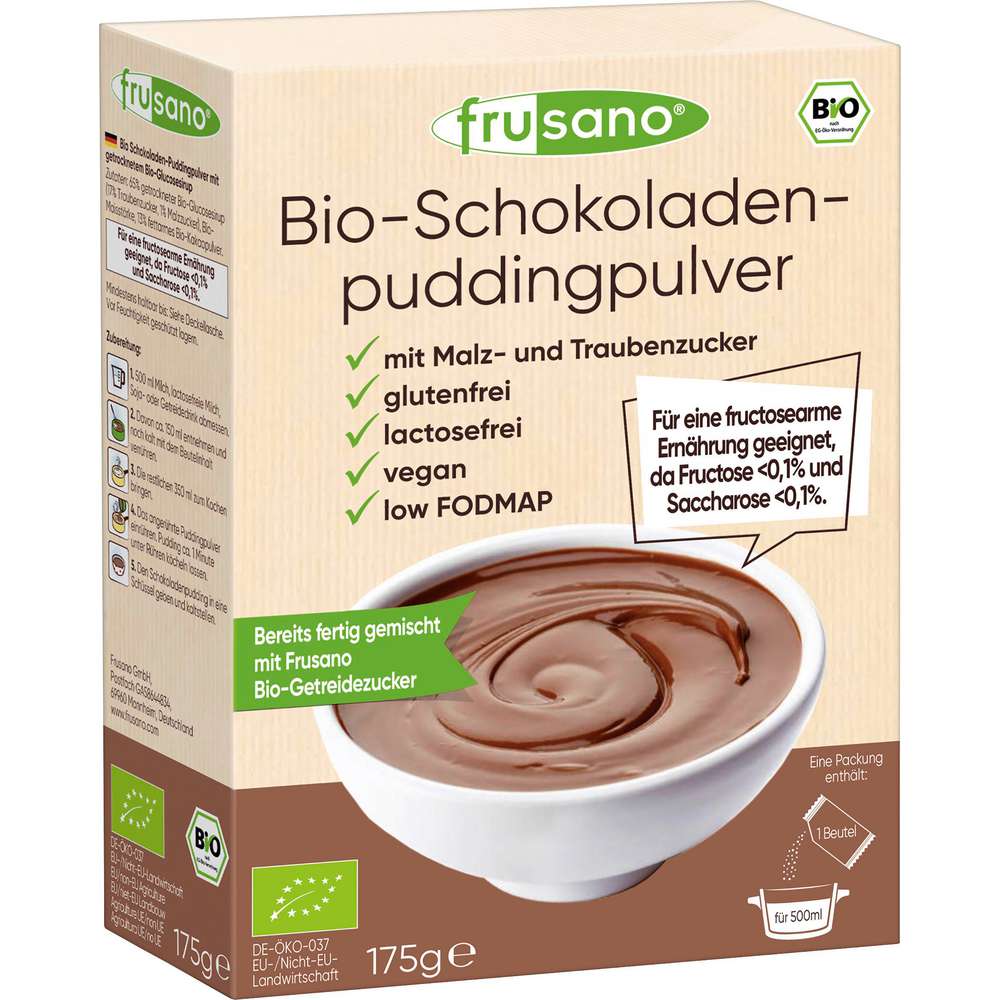 Produktabbildung Frusano Bio Schokoladenpudding-Pulver
