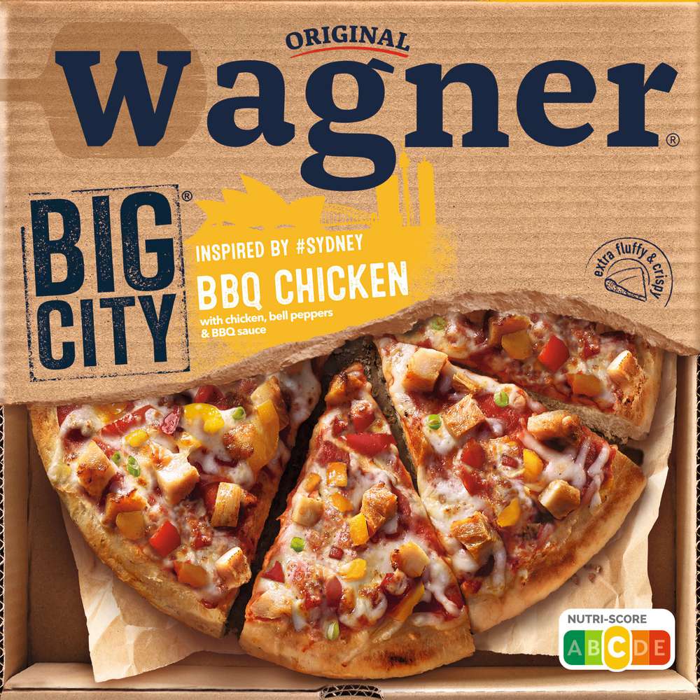 Produktabbildung Wagner Big City Pizza Sydney, BBQ Chicken, tiefgekühlt