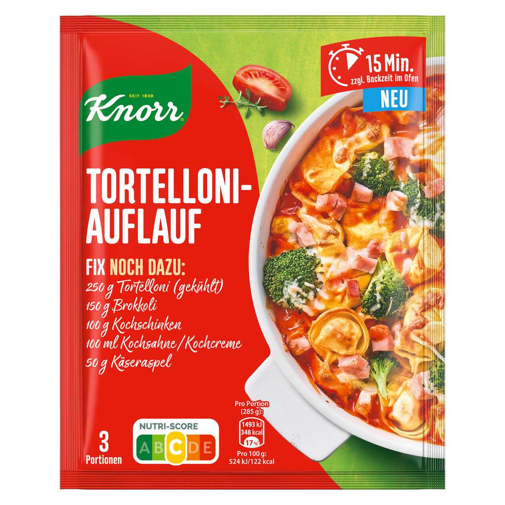 Produktabbildung Knorr Fix-Würzmischung, Tortellini Auflauf