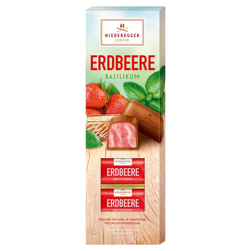 Produktabbildung Niederegger Pralinen Erdbeere-Basilikum