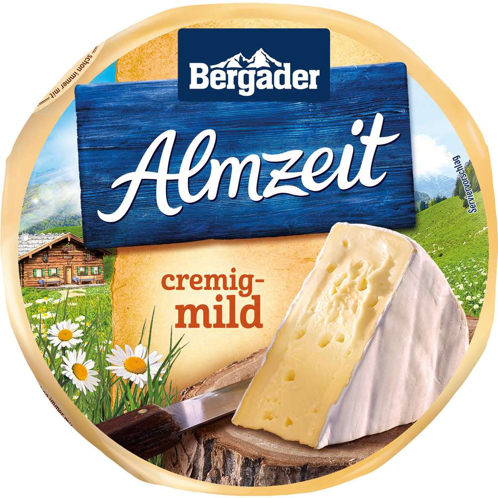 Produktabbildung Bergader Almzeit Minilaib mild Weichkäse