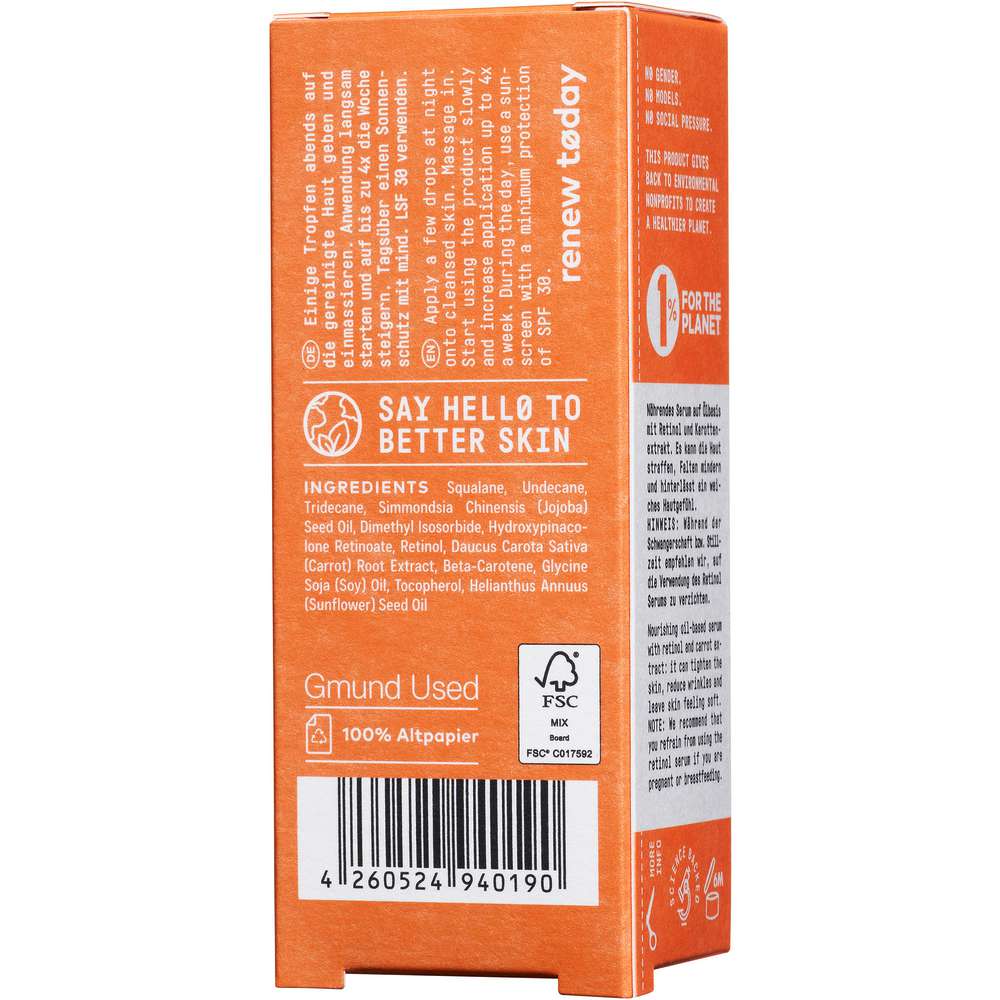 Produktabbildung No Cosmetics Retinol Serum renew tøday