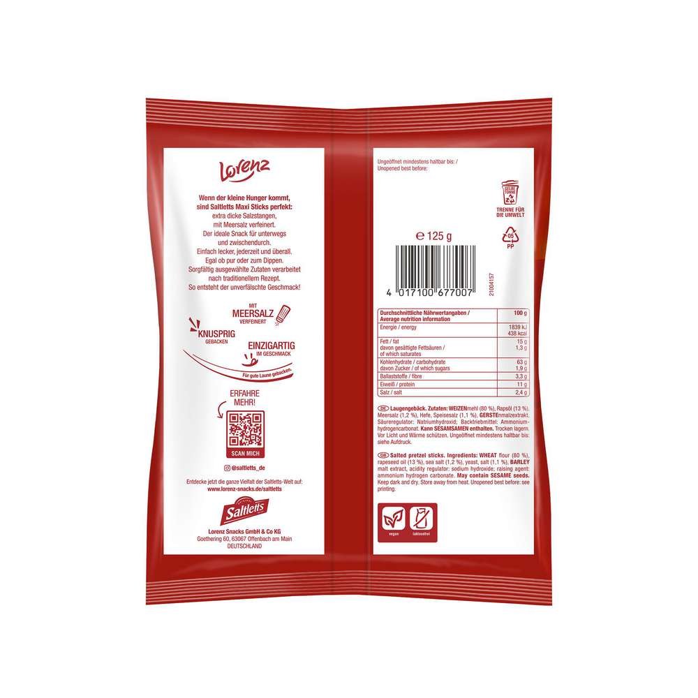 Produktabbildung Saltletts XXL-Salzstangen Maxi Sticks