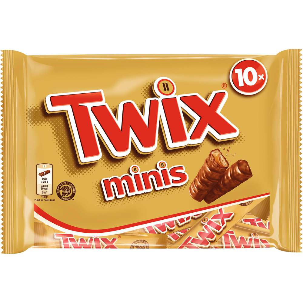 Produktabbildung Twix Mini Schoko-Karamell-Riegel
