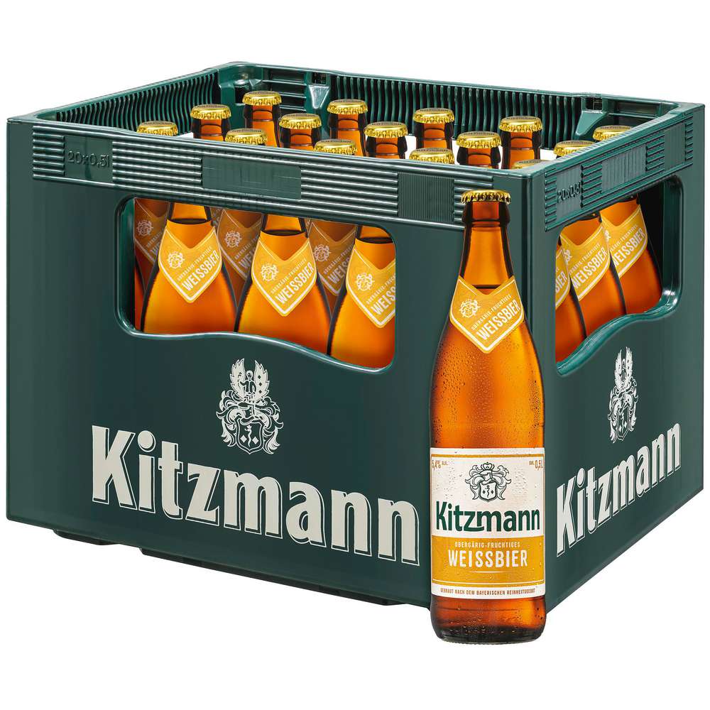 Produktabbildung Kitzmann Hefe-Weißbier 5,6% (20x 0,500 Liter)