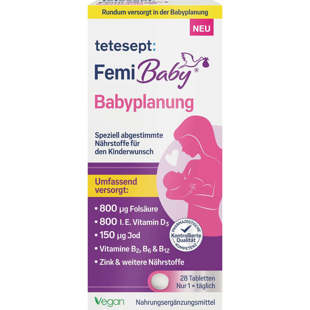 Produktabbildung tetesept Femi Baby Babyplanung