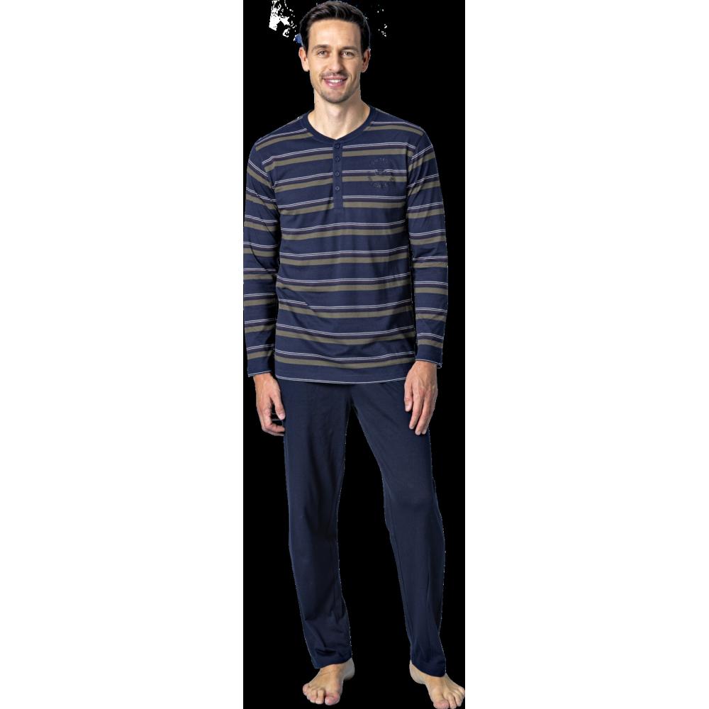 Produktabbildung keine Marke Herren-Schlafanzug mit Knopfleiste, je Set