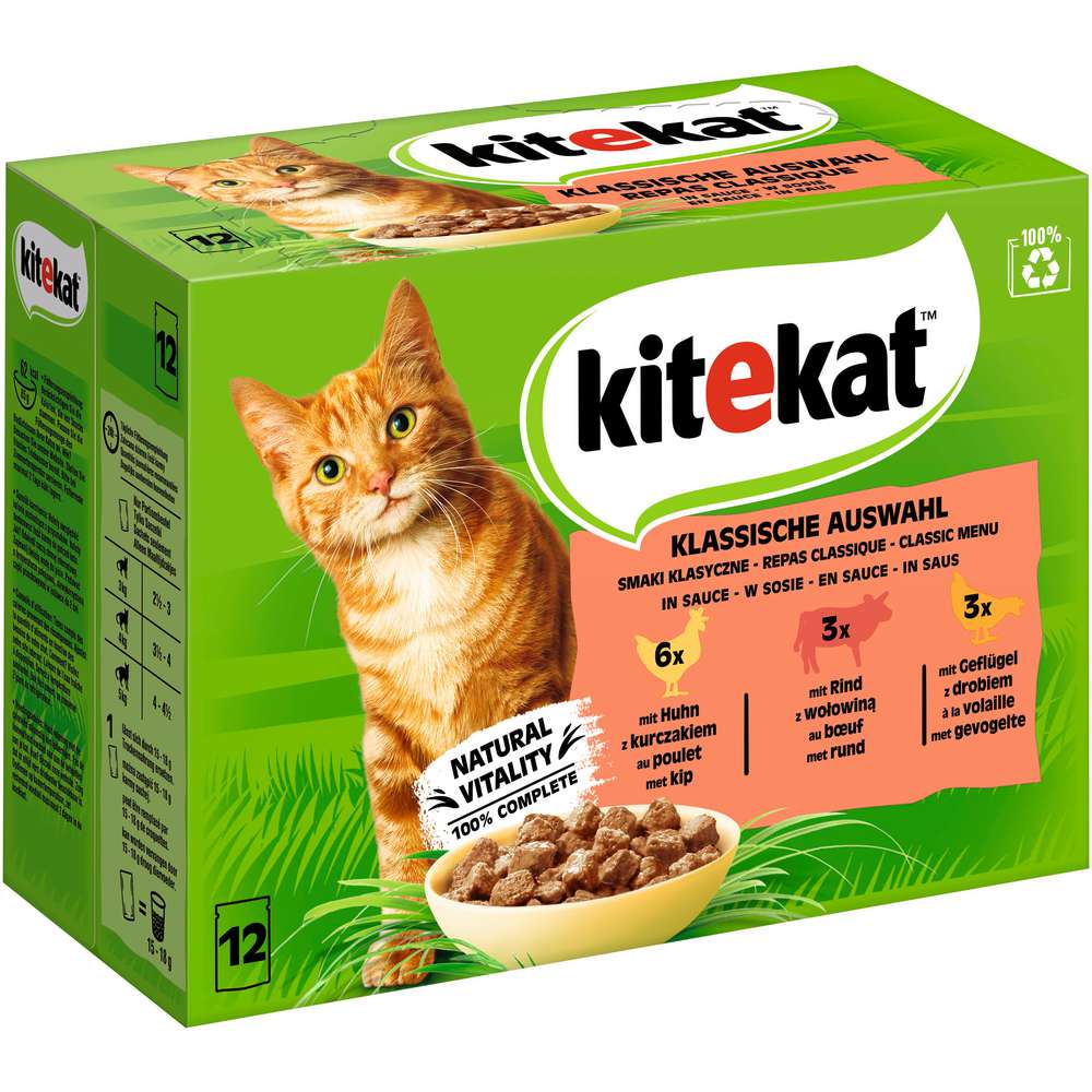 Produktabbildung Kitekat Katzen-Nassfutter Mix, Klassische Auswahl