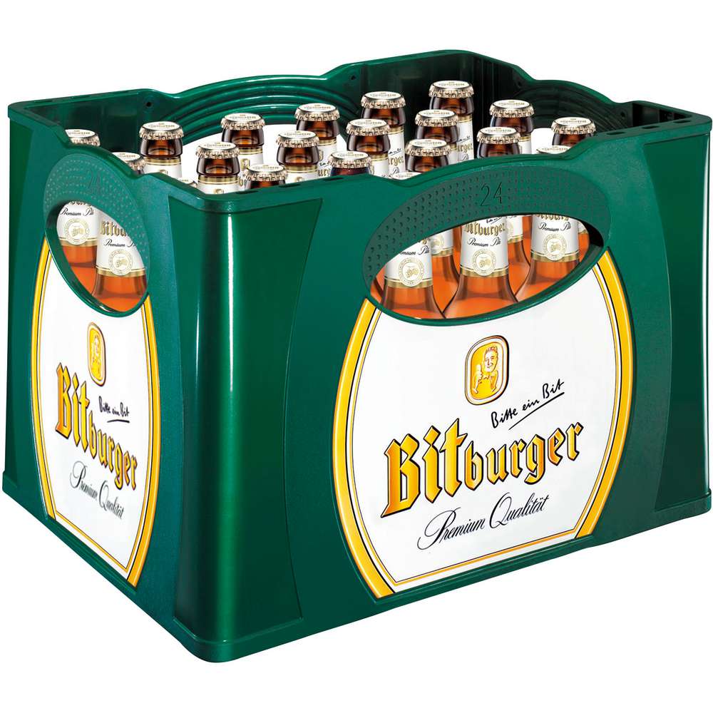 Produktabbildung Bitburger Premium Pilsener Bier, 4,8 % (24x 0,330 Liter)