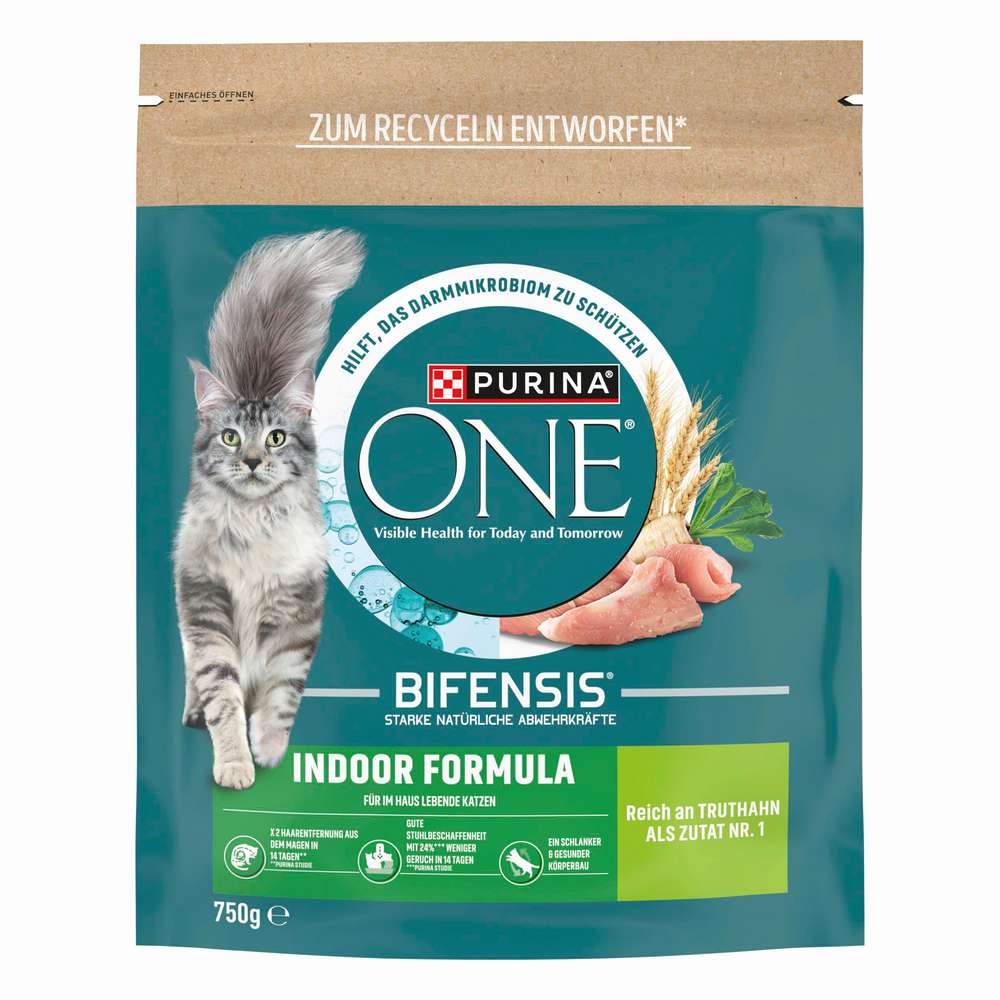 Produktabbildung Purina Katzenfutter One, Indoor Truthahn 