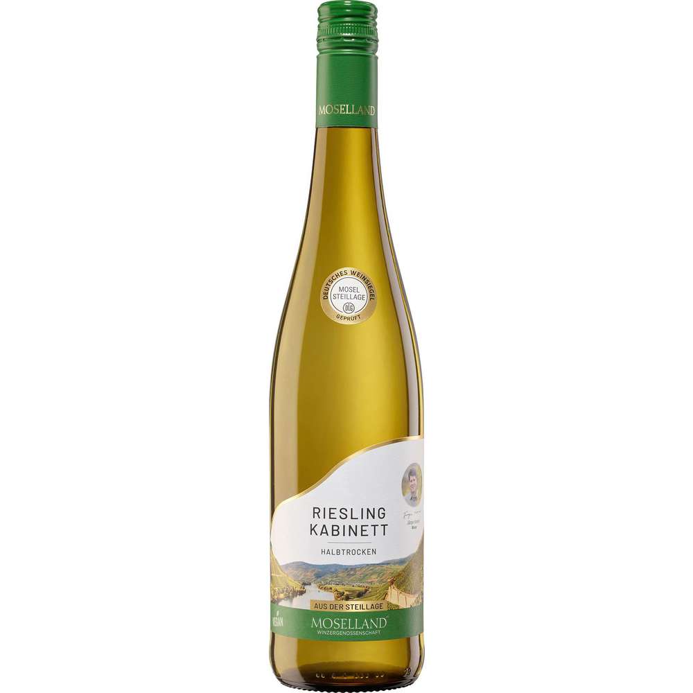Produktabbildung Moselland Steillage Riesling Hochgewächs Kabinett halbtrocken Mosel DQW, Weißwein