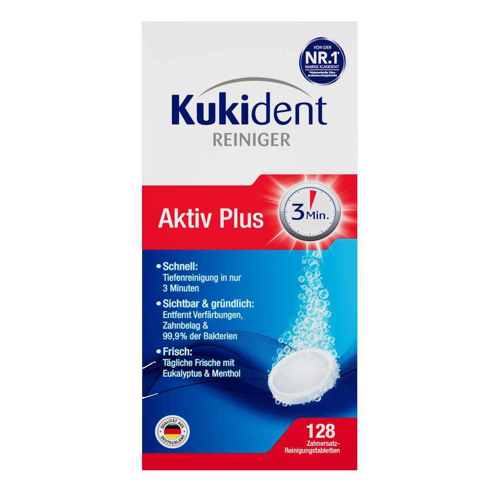 Produktabbildung Kukident Aktiv Plus Zahnersatz-Reiniger