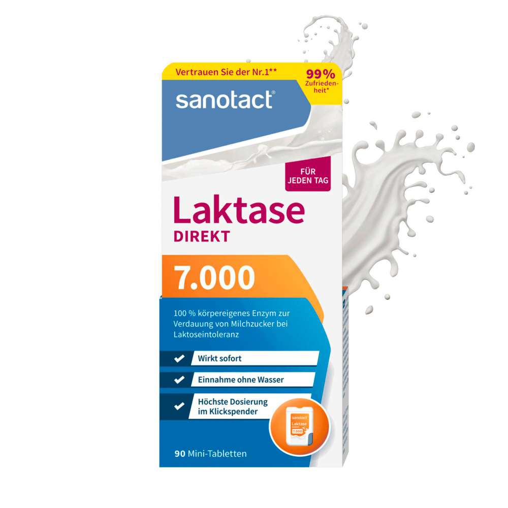 Produktabbildung sanotact Laktase 7.000 Direkt Mini Tabletten