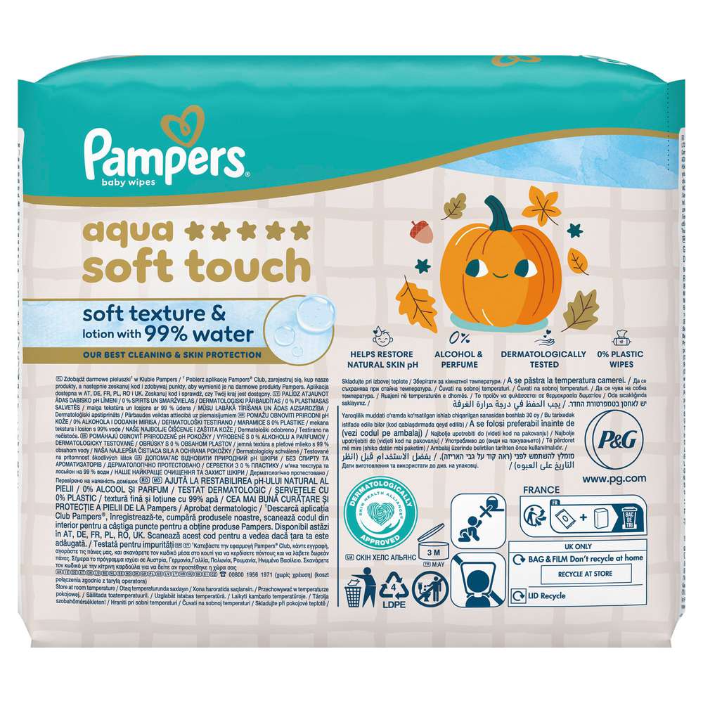 Produktabbildung Pampers Feuchttücher Aqua Soft Touch 3 x 48 Stück