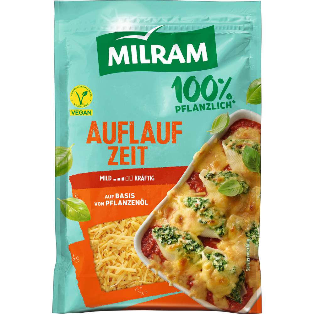 Produktabbildung Milram Reibekäse, Auflauf Vegan