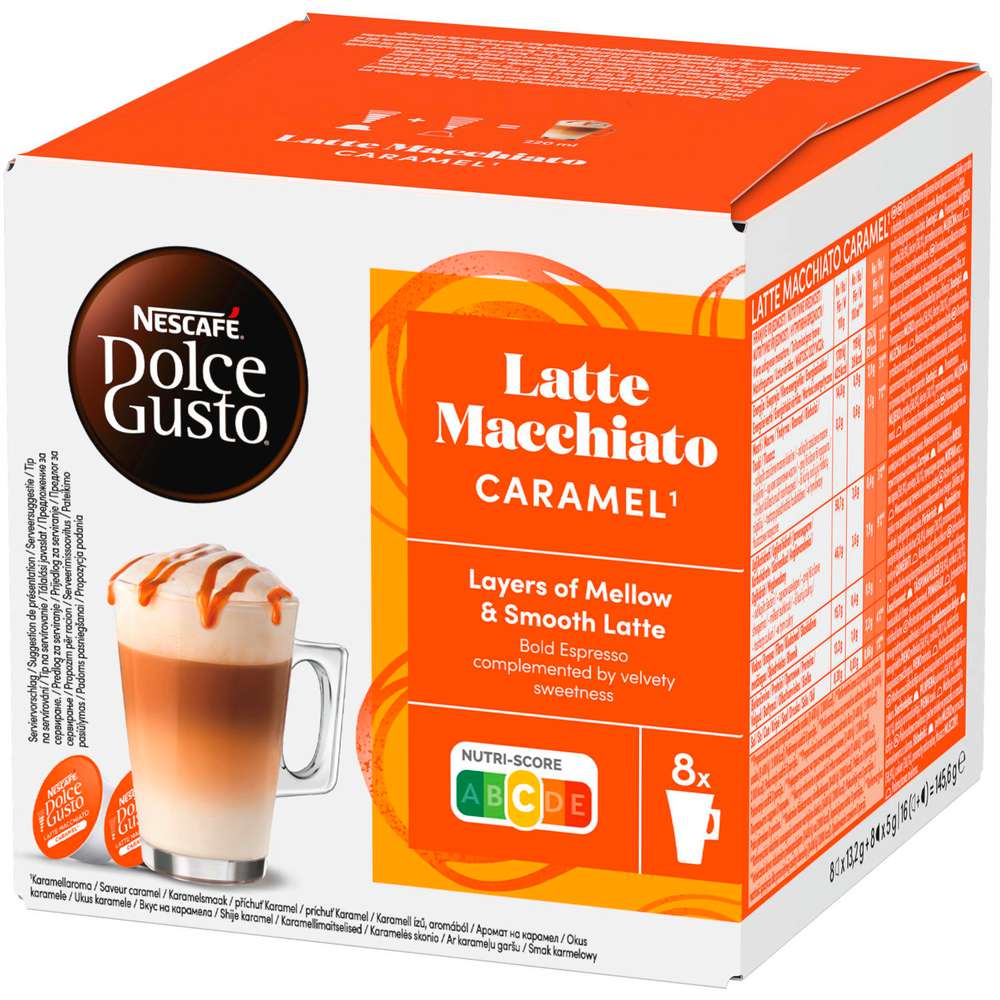 Produktabbildung Nescafe Kaffee-Kapseln Latte Macchiato Caramel