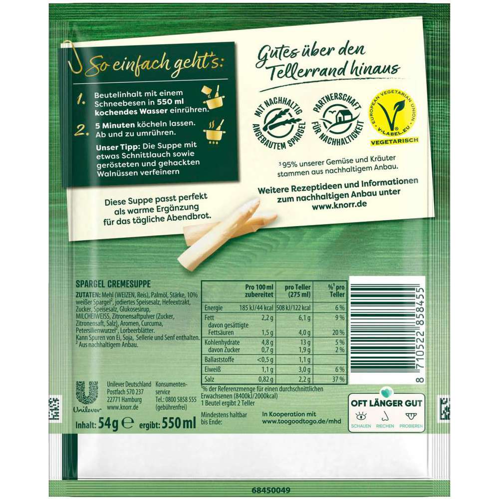 Produktabbildung Knorr Spargelsuppe Feinschmecker, Cremesuppe