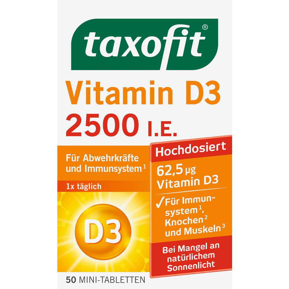 Produktabbildung Taxofit Vitamin D3 2500 I.E.