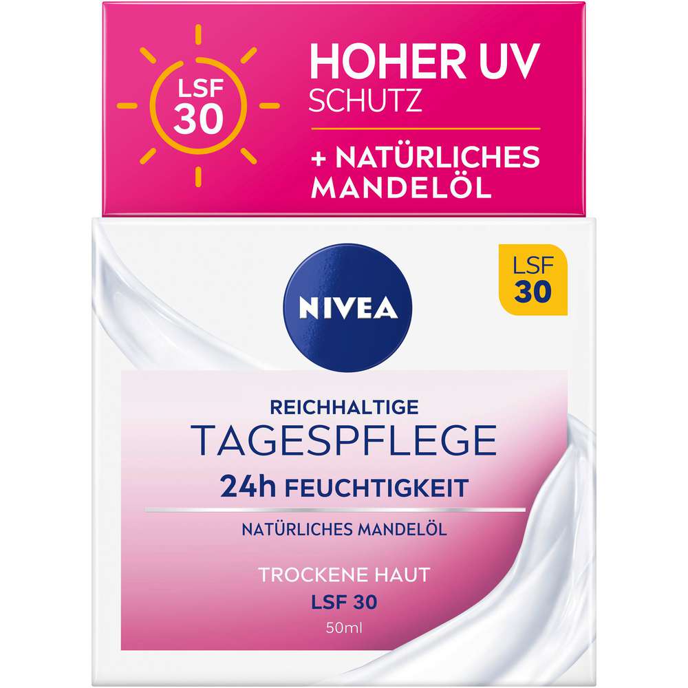 Produktabbildung Nivea Reichhaltige Tagespflege LSF 30, trockene Haut