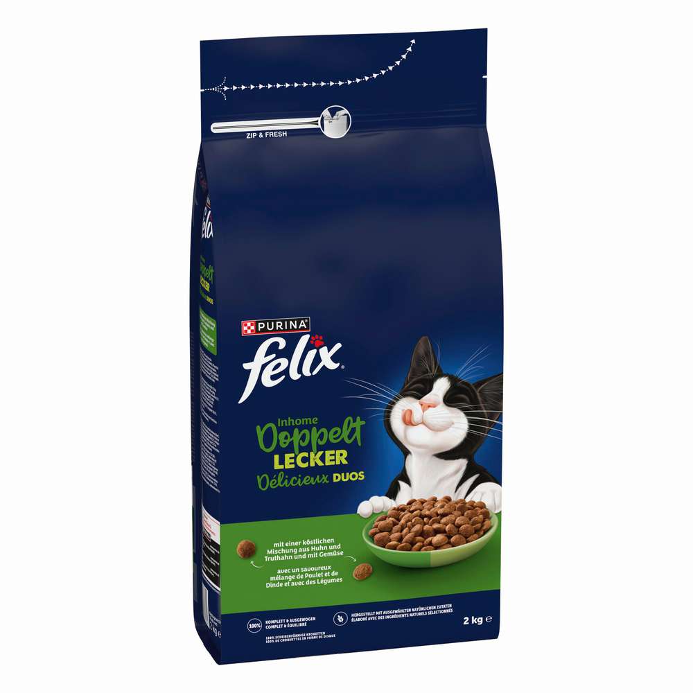 Produktabbildung Felix Katzen-Trockenfutter, Delicieux Duos