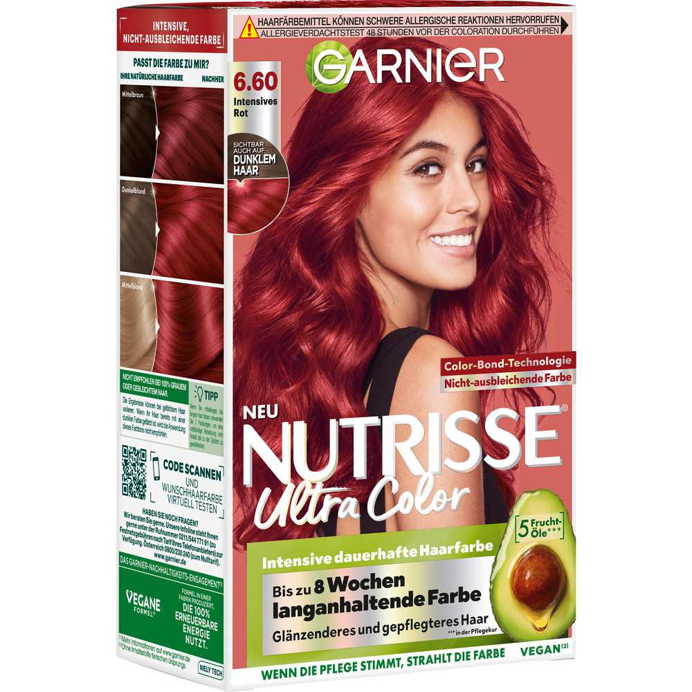 Produktabbildung Garnier Haarfarbe Nutrisse, 6.60 Intensivrot