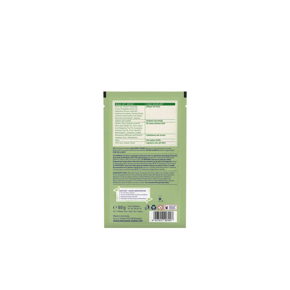 Produktabbildung Dresdner Essenz Naturkosmetik Badesalz, Bio Pinie & Tanne