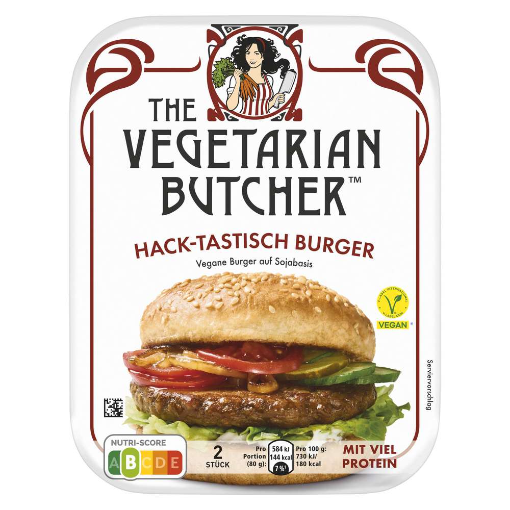 Produktabbildung The Vegetarian Butcher Fertiggericht Hack-Tastisch Burger vegan