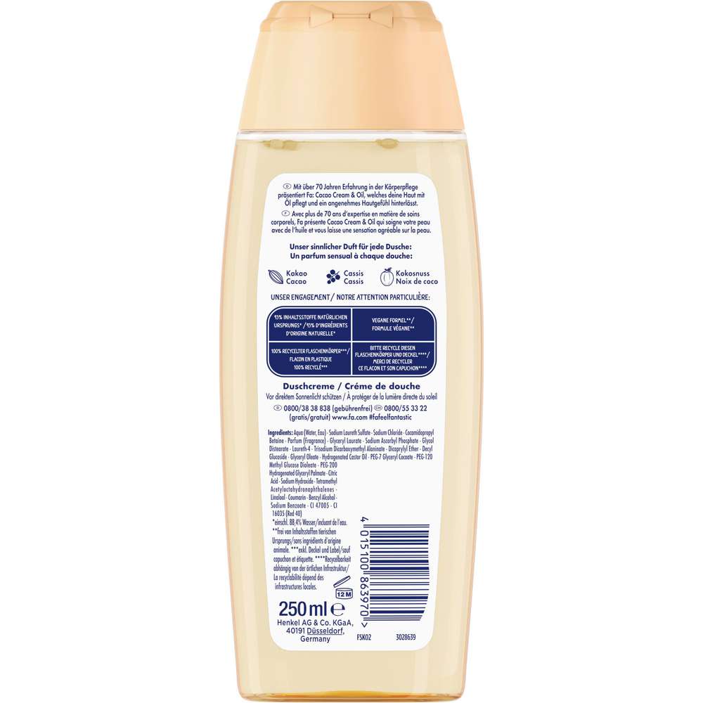 Produktabbildung Fa Duschgel, Cream & Oil Cacao