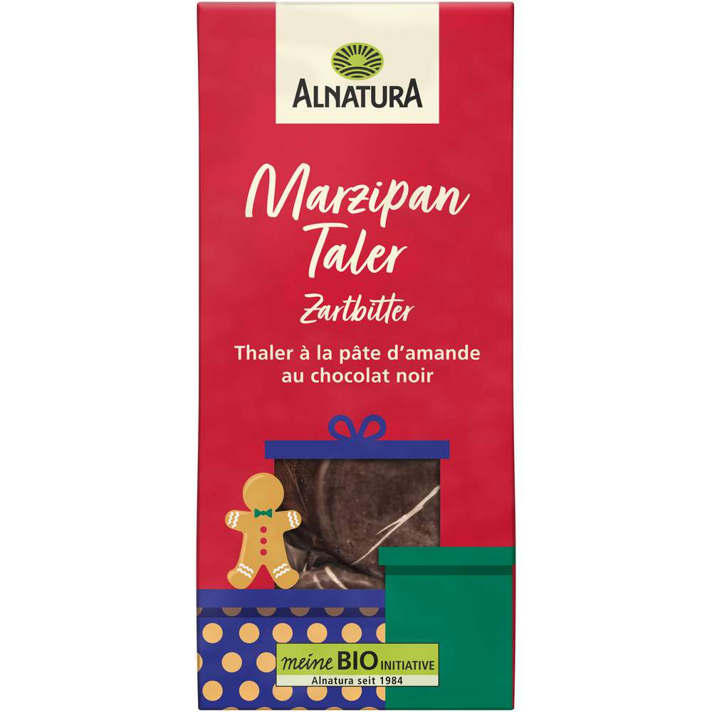 Produktabbildung Alnatura Bio Marzipan Taler, zartbitter
