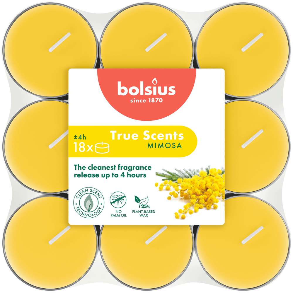 Produktabbildung Bolsius Duft-Teelichter 18er, Mimosa
