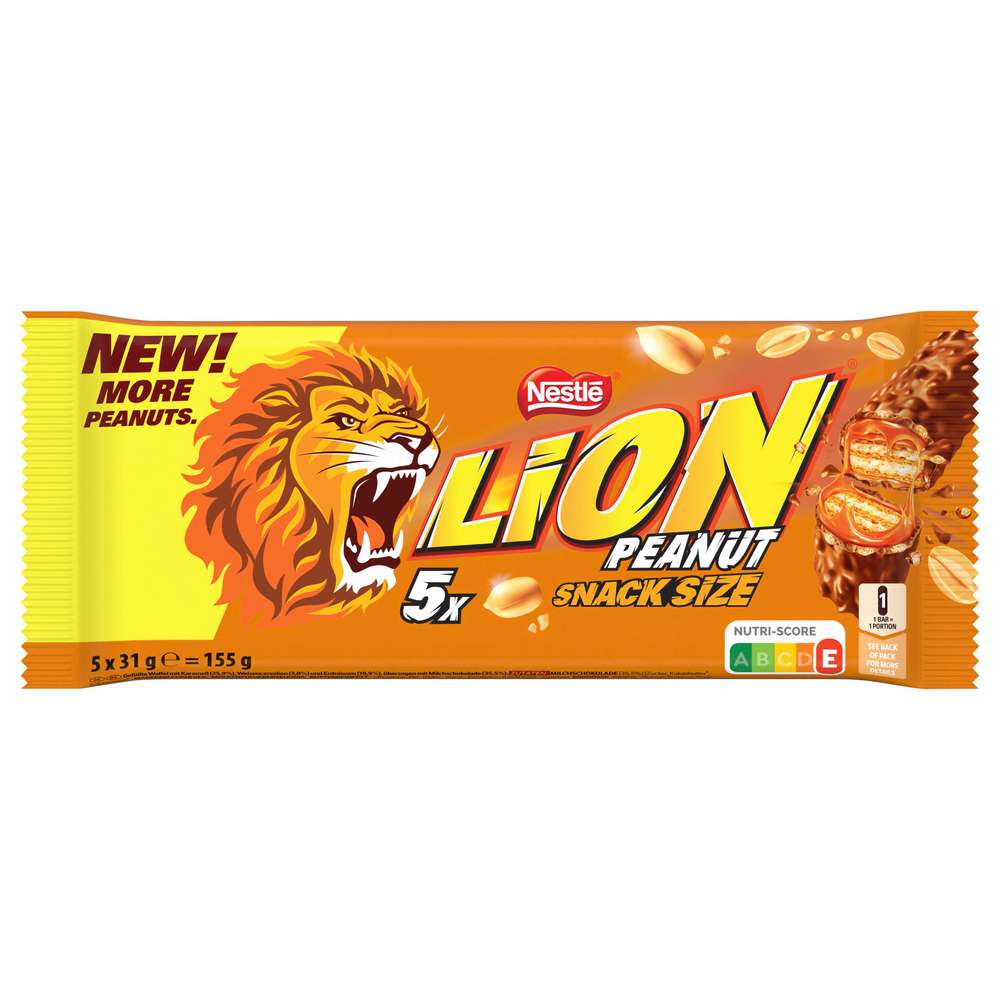 Produktabbildung Nestle Schokoriegel, Peanut Choco, mit Karamell und Erdnüssen