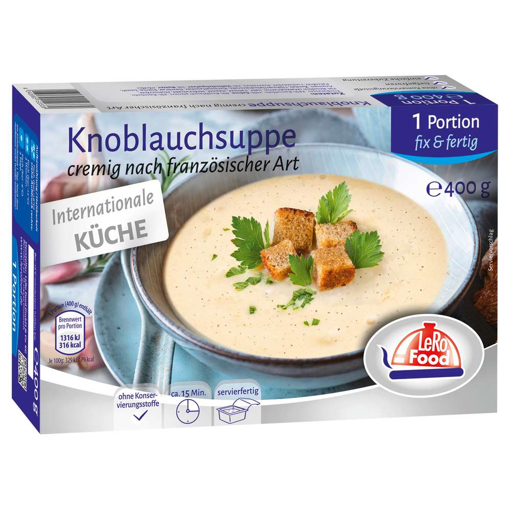 Produktabbildung Lero Food Knoblauchsuppe, tiefgekühlt