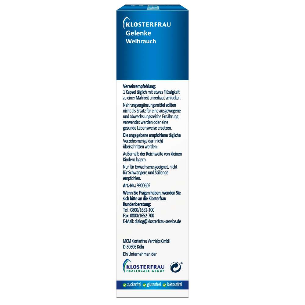 Produktabbildung Klosterfrau Gelenke Curcuma + Weihrauch