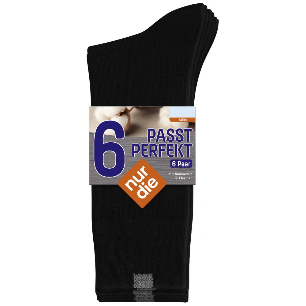 Produktabbildung keine Marke Damen- oder Herren-Socken, je 6er-Pack