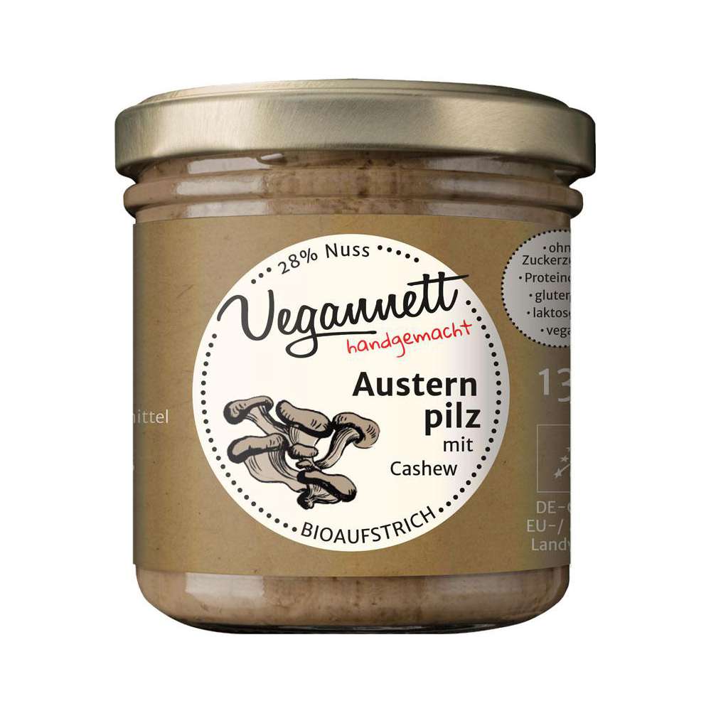 Produktabbildung Vegannett Bio Brotaufstrich, Austernpilz-Cashew