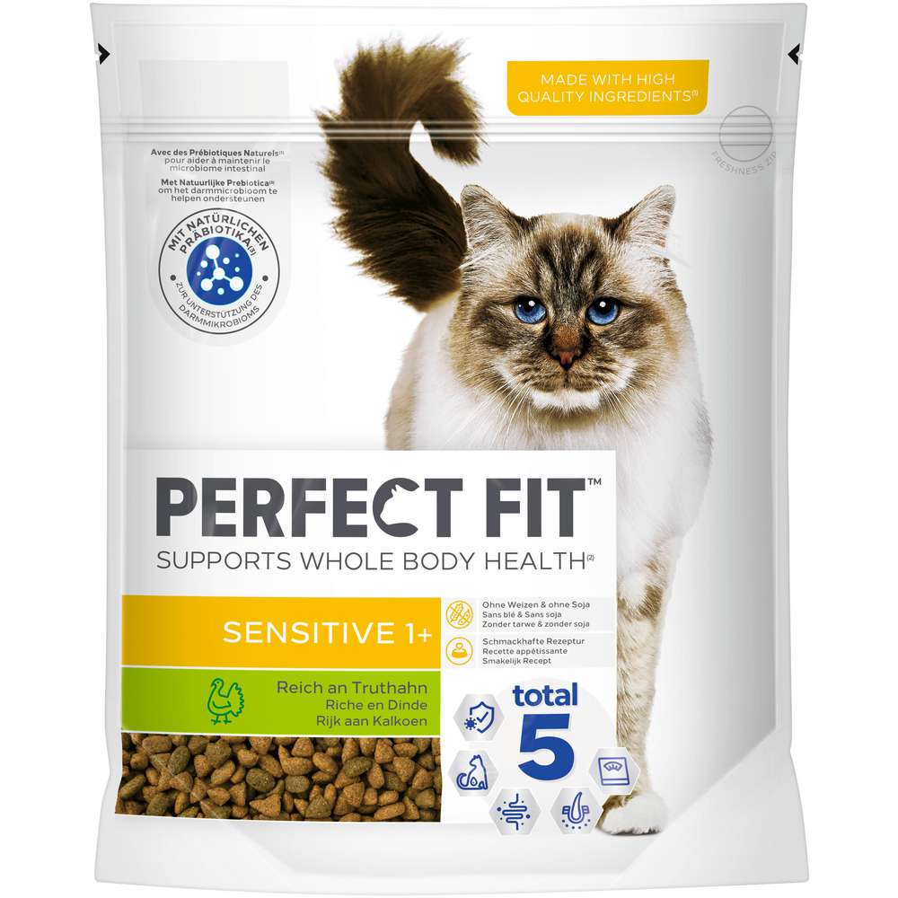 Produktabbildung Perfect Fit Katzen-Trockenfutter, Sensitive, Truthahn 