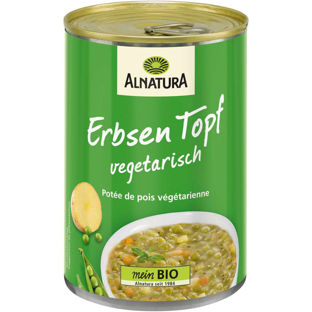 Produktabbildung Alnatura Bio Erbsen Topf, vegetarisch