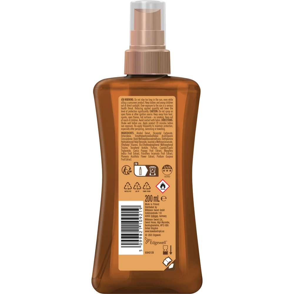 Produktabbildung Hawaiian Tropic Sonnenschutz SPF 30, Dry Oil Spray, Glowing Protection