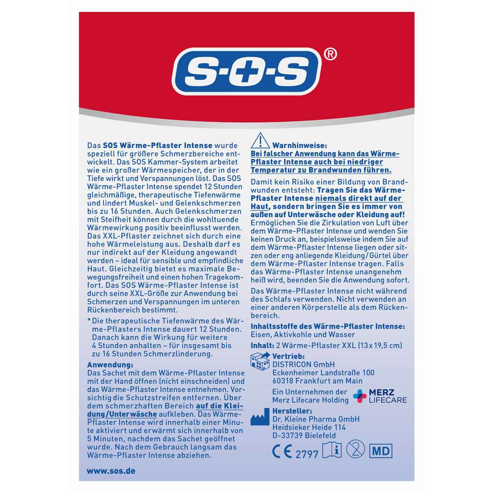 Produktabbildung SOS Wärme-Pflaster Intense,  2 Stück
