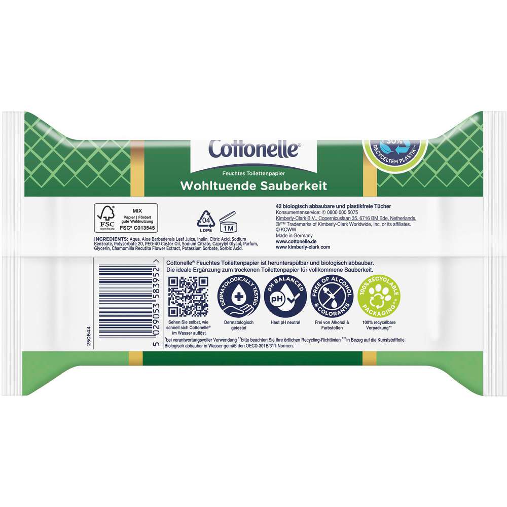 Produktabbildung Cottonelle Feuchtes Toilettenpapier, Aloe Vera