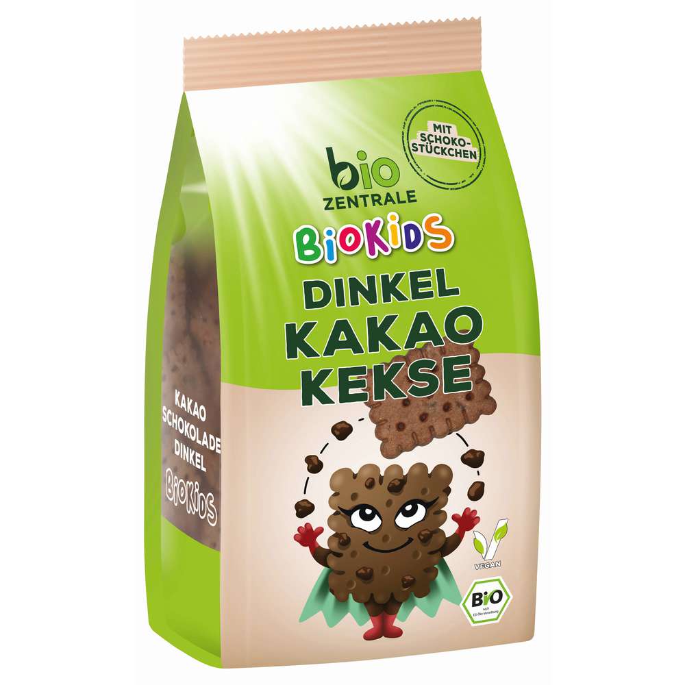 Produktabbildung Biozentrale Biokids Kekse, Dinkel-Kakao