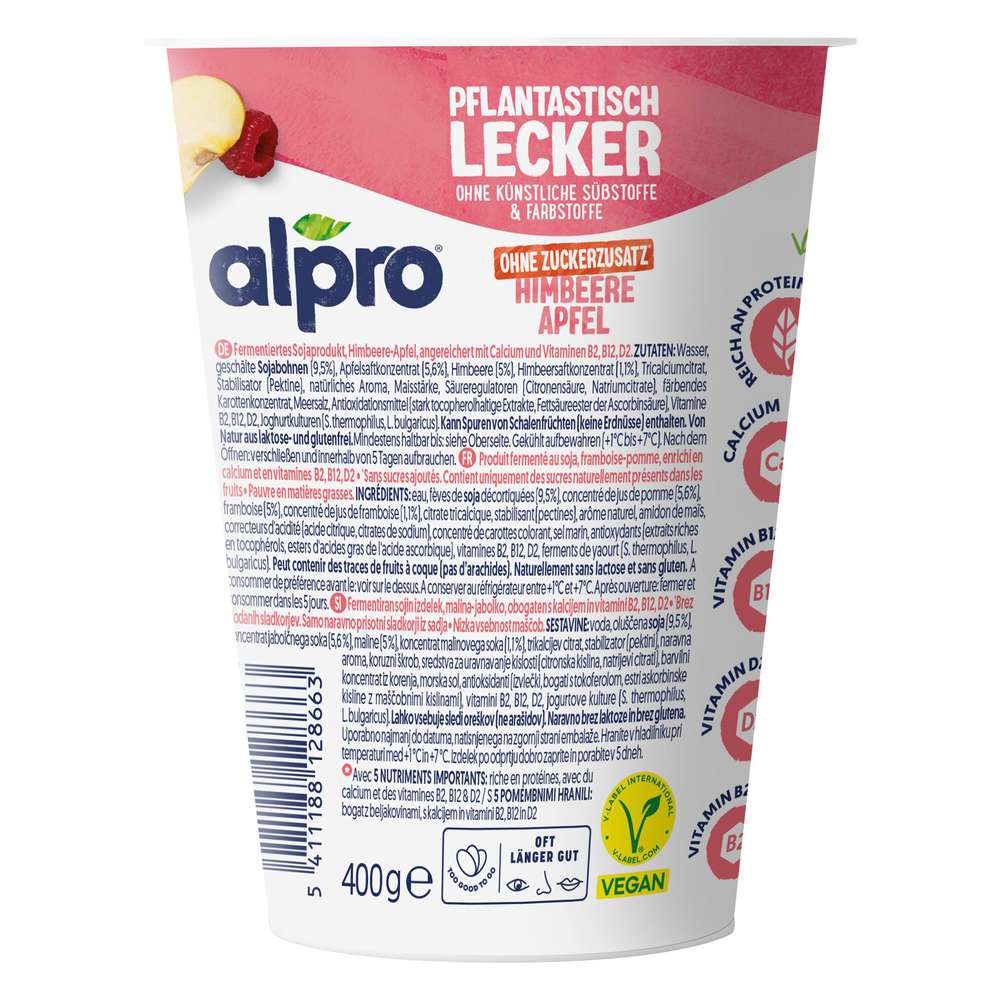 Produktabbildung Alpro Soja-Joghurtalternative, Himbeer-Apfel