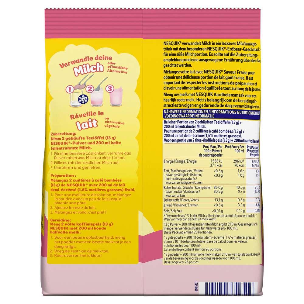 Produktabbildung Nestle Nesquik Erdbeer-Milch