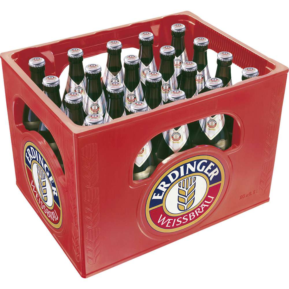 Produktabbildung Erdinger Weißbier, kristallklar 5,3% (20x 0,500 Liter)