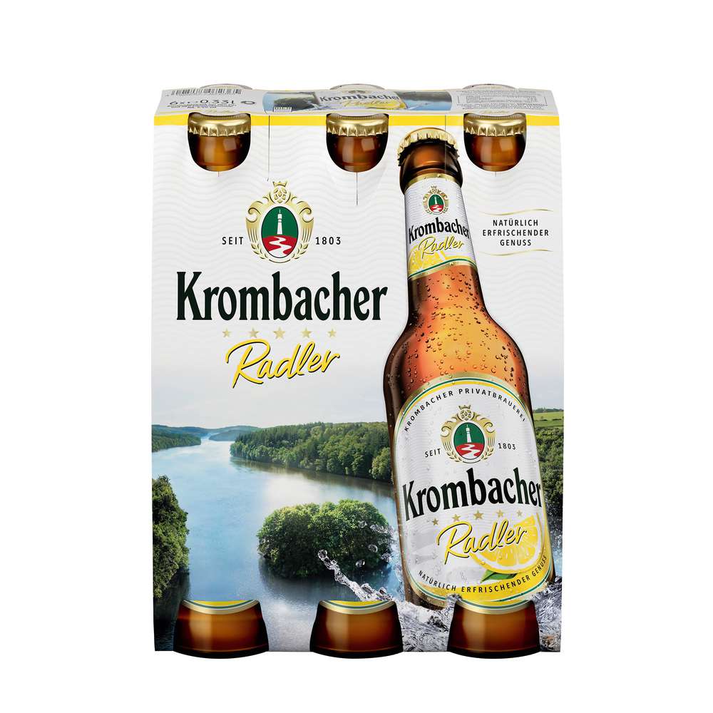 Produktabbildung Krombacher Biermischgetränk, Radler 2,5% (6x 0,330 Liter)