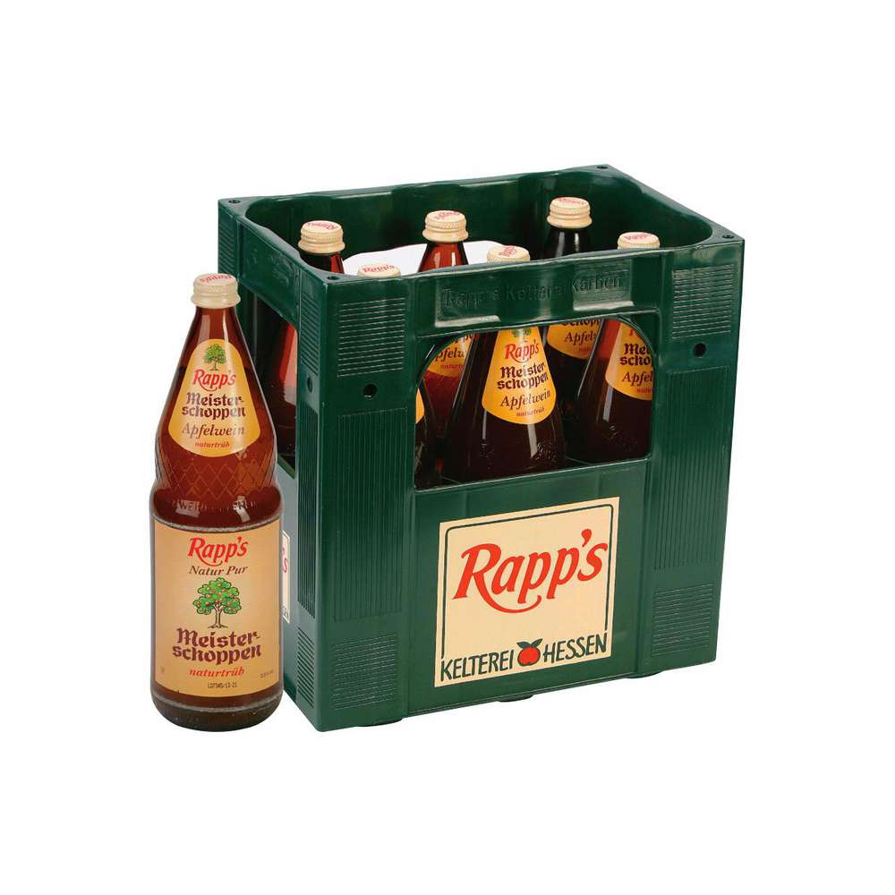 Produktabbildung Rapp's Meisterschoppen Apfelwein, naturtrüb 5,5% (6x 1,000 Liter)