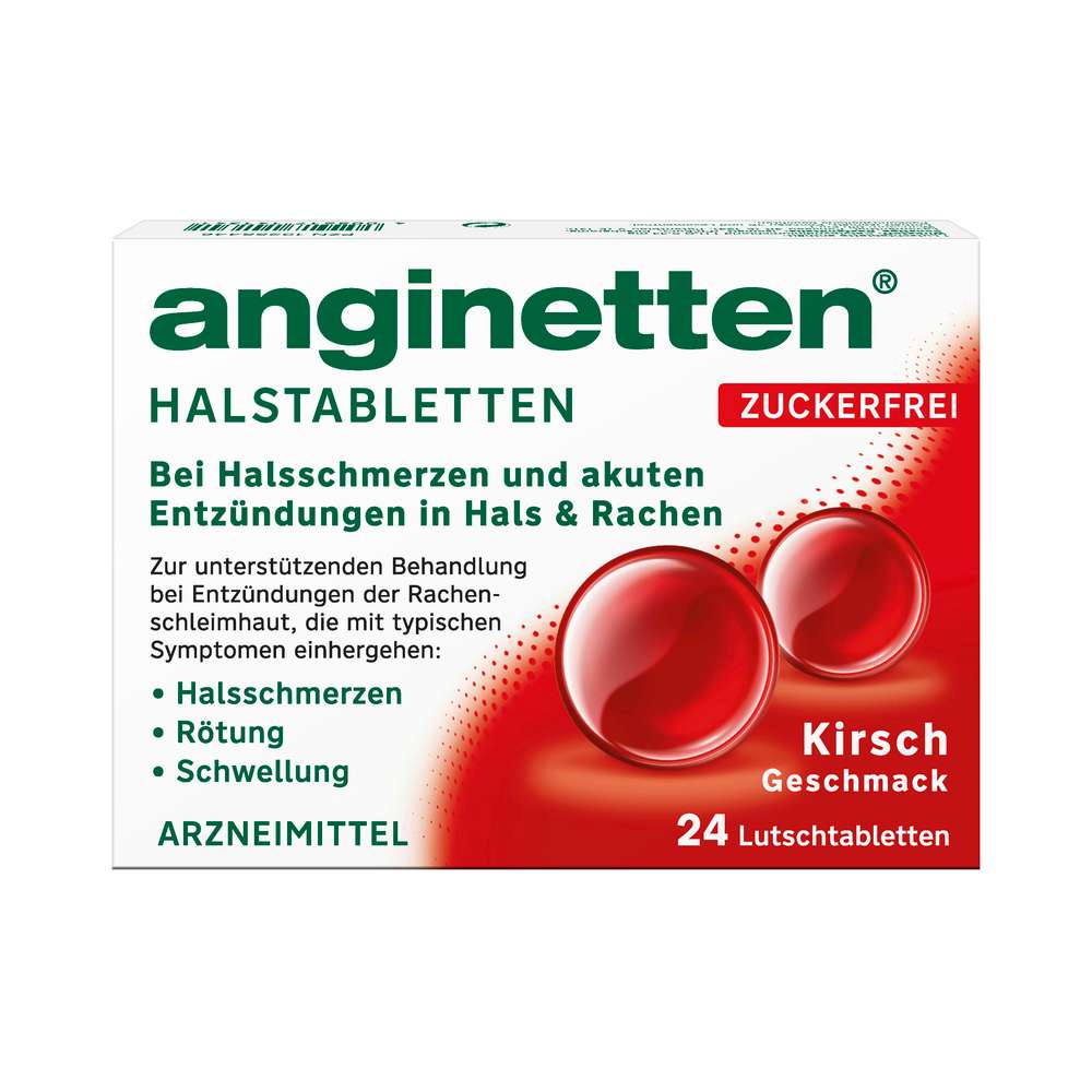 Produktabbildung Anginetten Halstabletten zuckerfrei, Kirsche