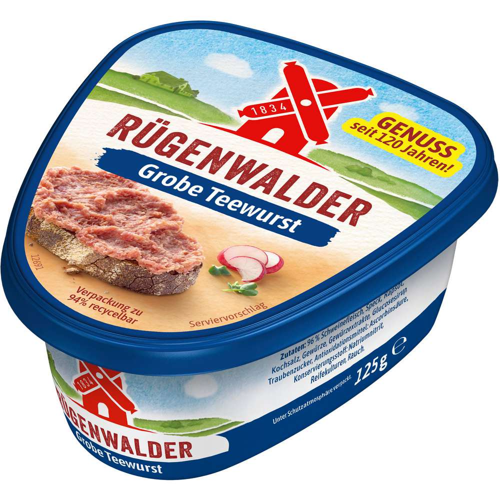 Produktabbildung Rügenwalder Mühle Teewurst, grob