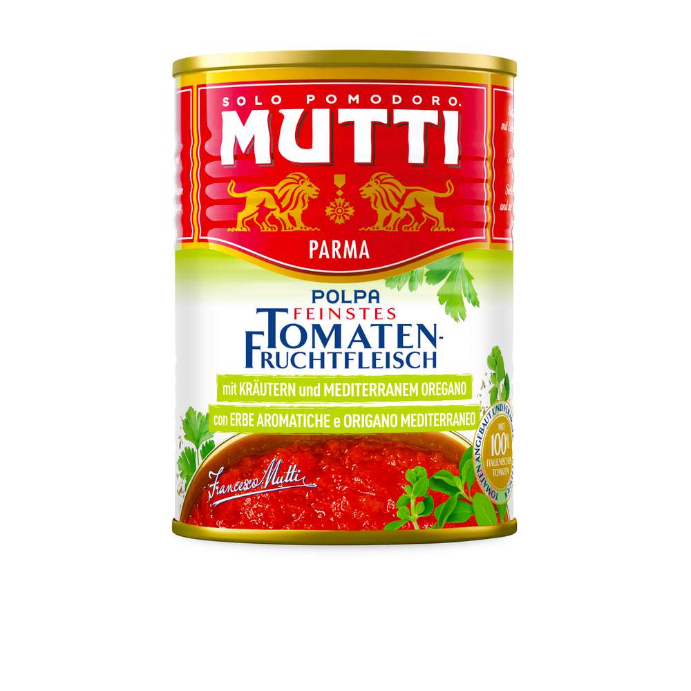 Produktabbildung Mutti Tomaten-Fruchtfleisch mit Kräutern & Oregano